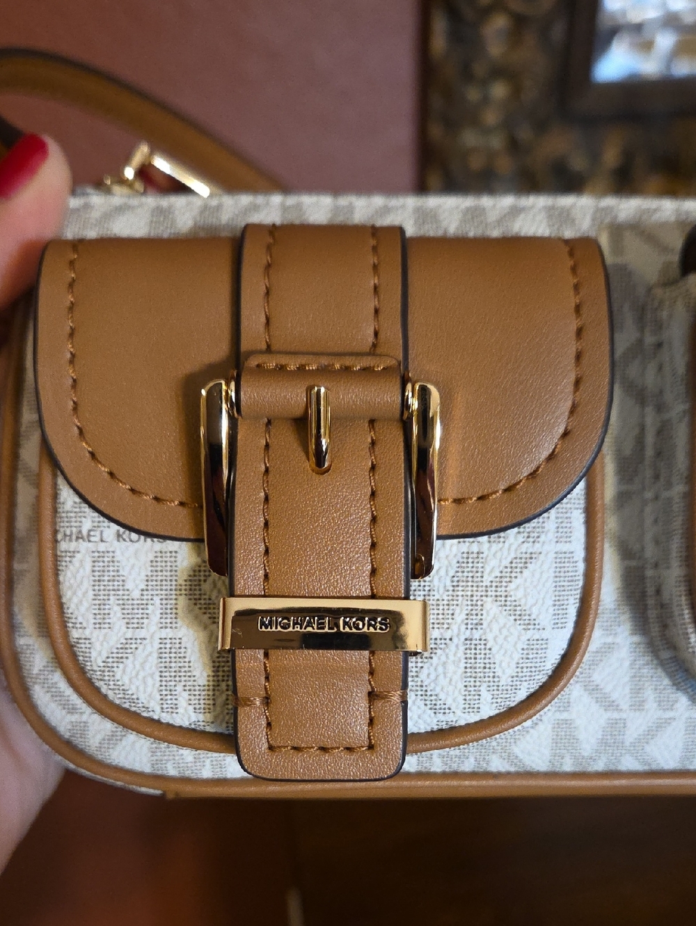 MICHAEL Michael Kors Zoe Small Signature Logo Pochette NWOT - Picture 9 of 15